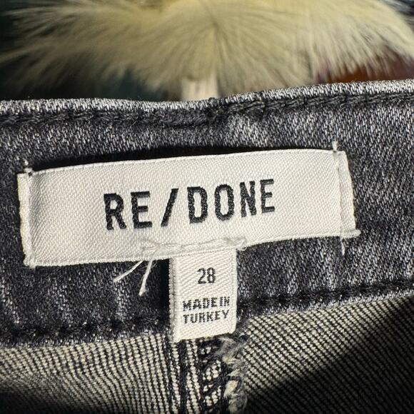 Re/Done 70's Crop Boot Jeans in Stoned Noir Dark Wash - Picture 5 of 6